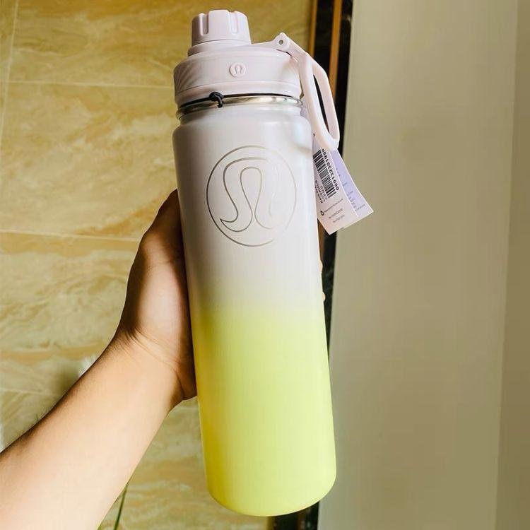 Lulu Minimalist Outdoor Sports Double-Layer Stainless Steel Insulated Water Bottle 710M Students' Vacuum Flask Thermos