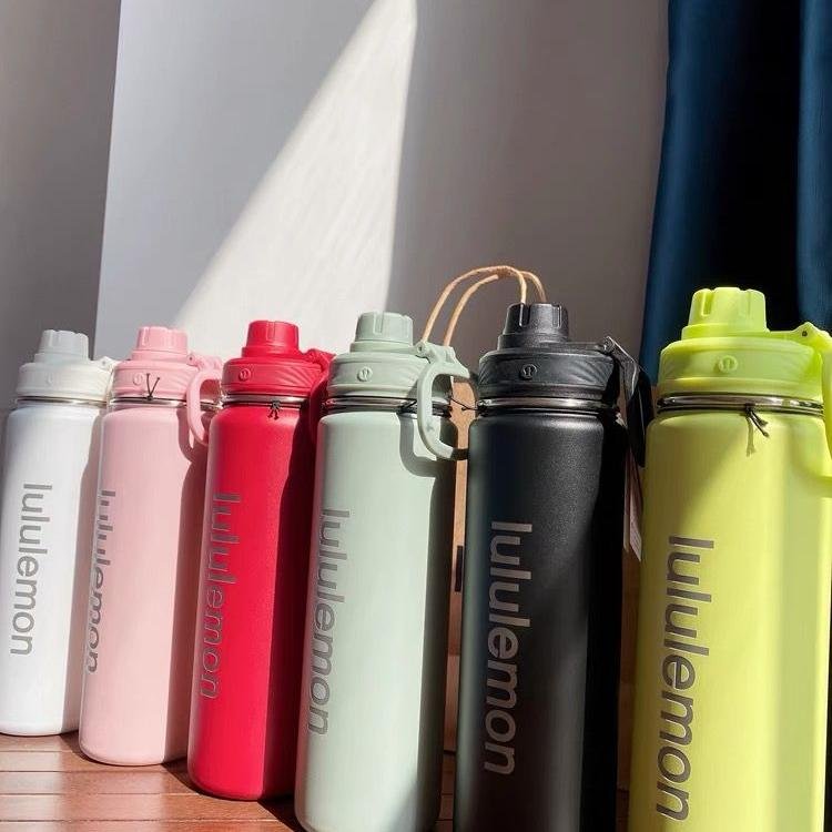 Lulu Minimalist Outdoor Sports Double-Layer Stainless Steel Insulated Water Bottle 710M Students' Vacuum Flask Thermos