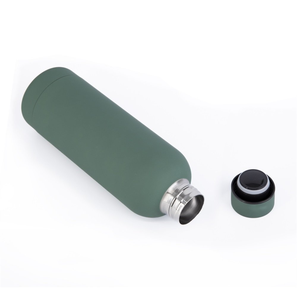 Custom Colorful 500Ml Stainless Steel Rubber Matte Paint Double Wall Thermo Flask Outdoor Small Mouth Water Bottle