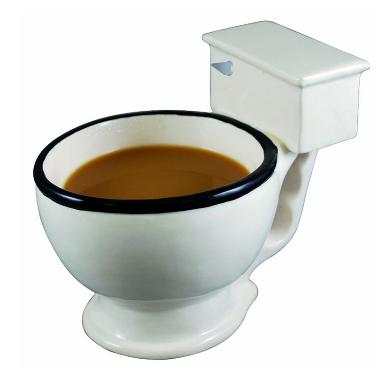 New Novelty Toilet 3d Ceramic Coffee Mug With Handle 300mL Personality Coffee Tea Milk Ice Cream Cup Funny Gifts For Friends