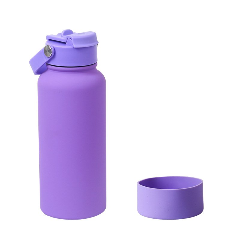 Water Bottles with Straw Handle lid 24oz 25oz 32oz Vacuum Flask Tumbler Wide Mouth 40oz Stainless Steel Insulated Stay Hydrated