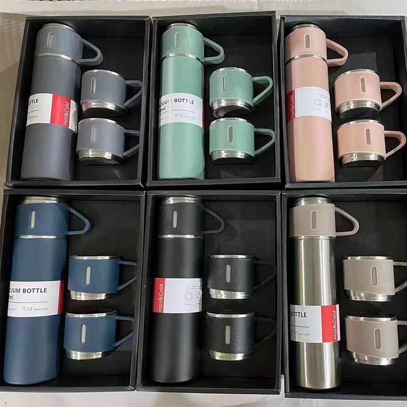 Corporate Business Stainless Steel Vacuum Flask Thermos Mug Gift Set