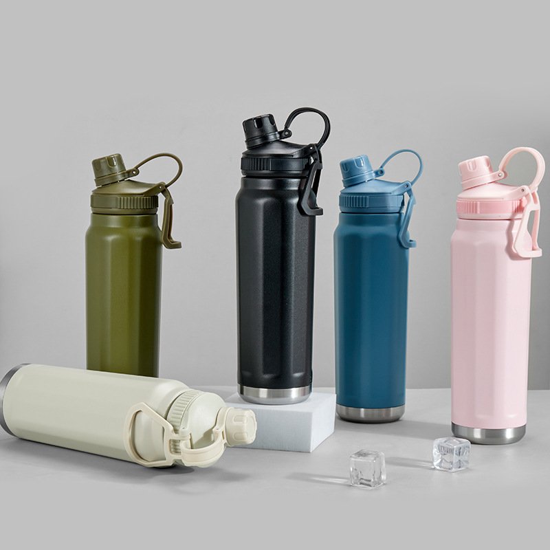 Stainless Steel Water Bottle Double Wall Insulated Water Flask 30oz Outdoor Flask Gym Sport Bottle Water
