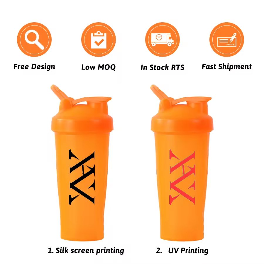 Custom logo 400ml 600ml Workout Gym Protein Shaker Bottle Sports Bottle Fitness Protein Shaker Milk Water Shake Bottle