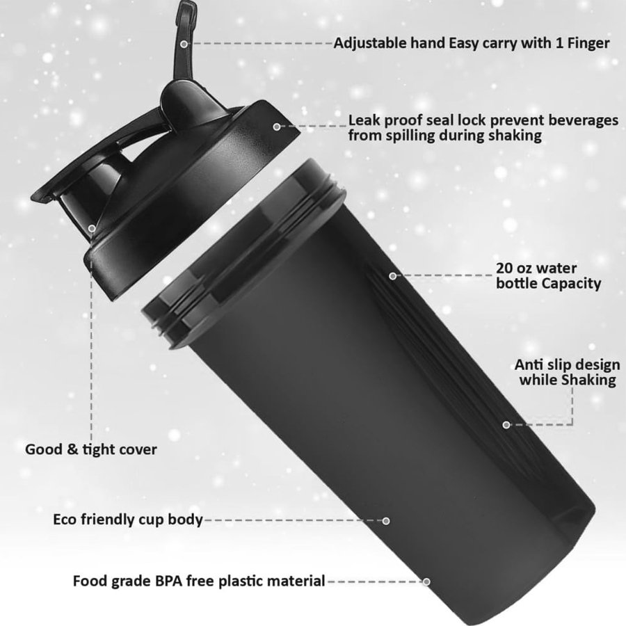 Custom logo 400ml 600ml Workout Gym Protein Shaker Bottle Sports Bottle Fitness Protein Shaker Milk Water Shake Bottle