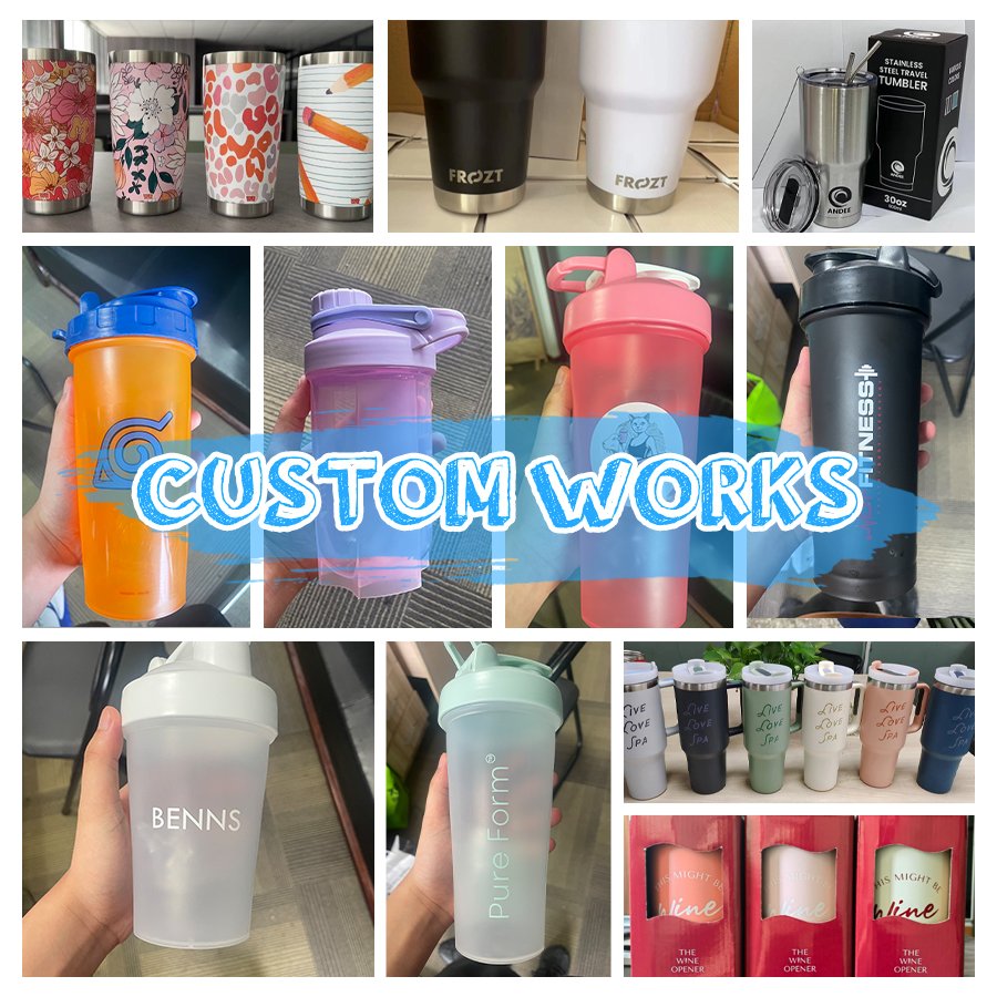 Custom logo 400ml 600ml Workout Gym Protein Shaker Bottle Sports Bottle Fitness Protein Shaker Milk Water Shake Bottle