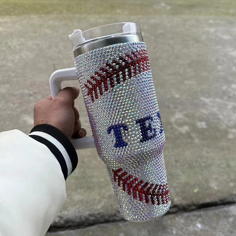 40oz Handle Thermos Cup Large Capacity Double-Wall Vacuum Simple Portable Car Cup American Style Design for Party Use