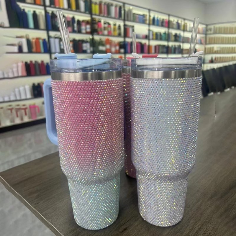 40oz Handle Thermos Cup Large Capacity Double-Wall Vacuum Simple Portable Car Cup American Style Design for Party Use