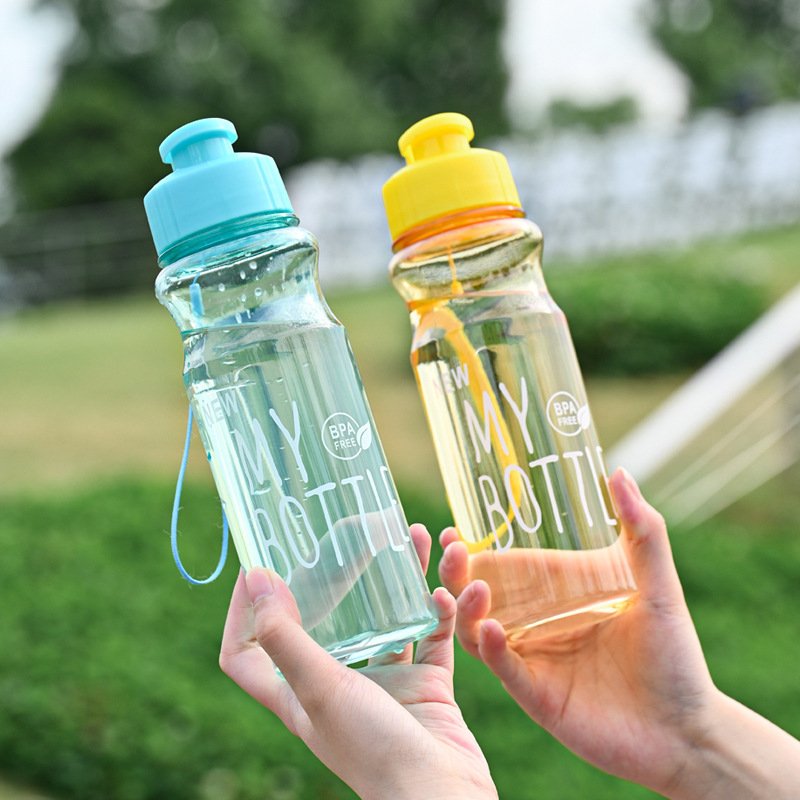 2024 New Arrival lovely Portable flip cold water plastic Candy bottles for outdoor sports water for students' daily use