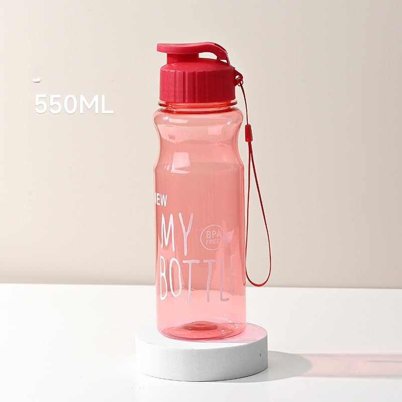 2024 New Arrival lovely Portable flip cold water plastic Candy bottles for outdoor sports water for students' daily use