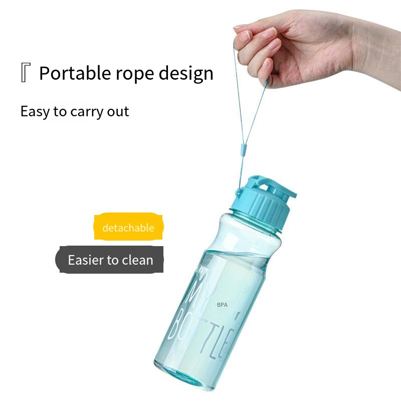 2024 New Arrival lovely Portable flip cold water plastic Candy bottles for outdoor sports water for students' daily use