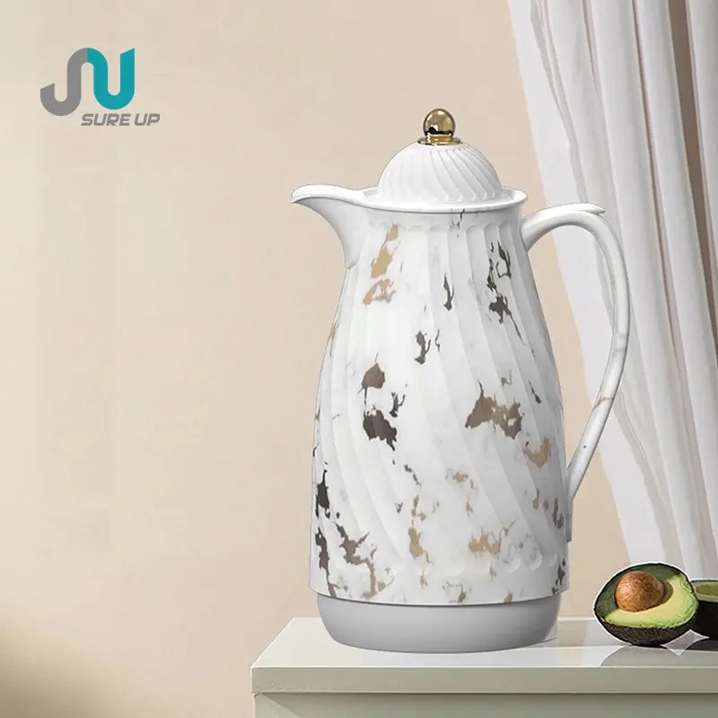 Popular 1L Coffee Tea Pot PP Outer Material Water Kettles Dispenser Glass Liner Coffee Jug Thermos & Vacuum Flask For Gift Items