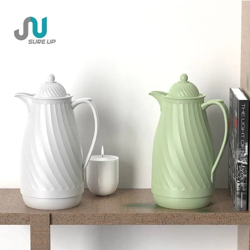 Popular 1L Coffee Tea Pot PP Outer Material Water Kettles Dispenser Glass Liner Coffee Jug Thermos & Vacuum Flask For Gift Items