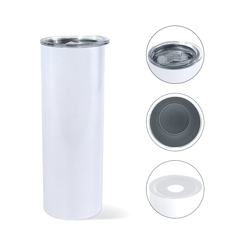 USA China Warehouse 30oz flat edge tumbler sublimation blanks stainless steel straight water bottle with plastic lid