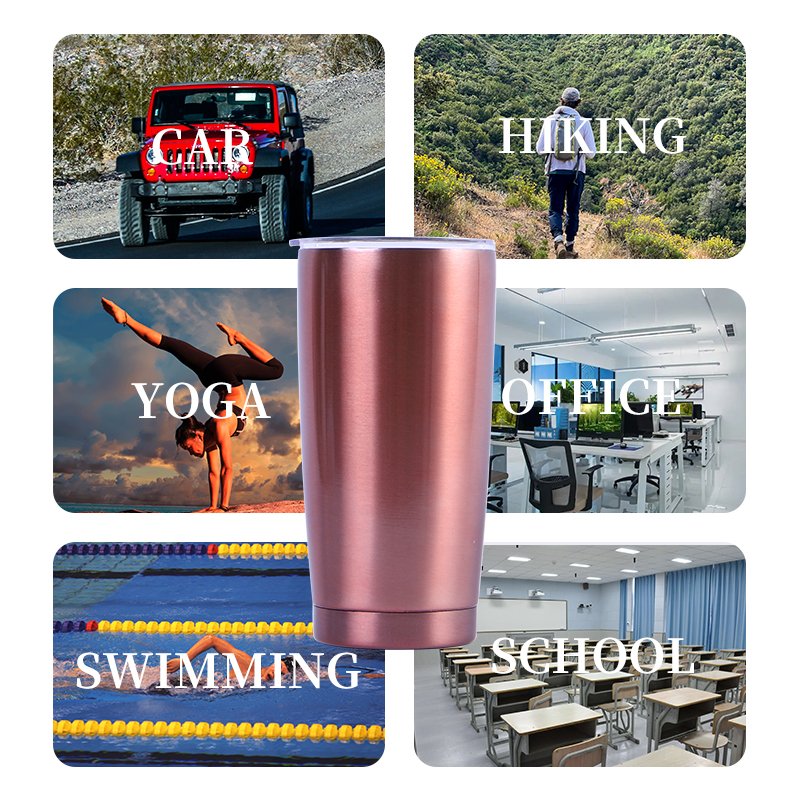 Eco Friendly Custom Logo 20oz Double Wall BPA Free 304 Stainless Steel Insulated Thermal Coffee Mug Cup Travel Tumble with Lid