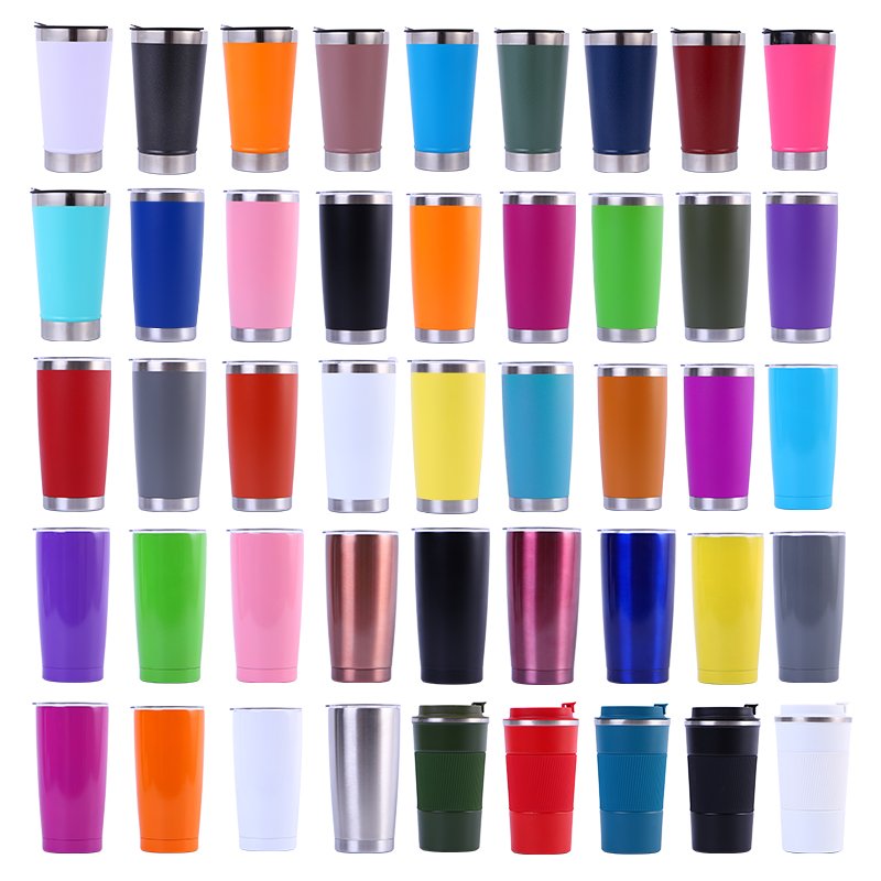 Eco Friendly Custom Logo 20oz Double Wall BPA Free 304 Stainless Steel Insulated Thermal Coffee Mug Cup Travel Tumble with Lid
