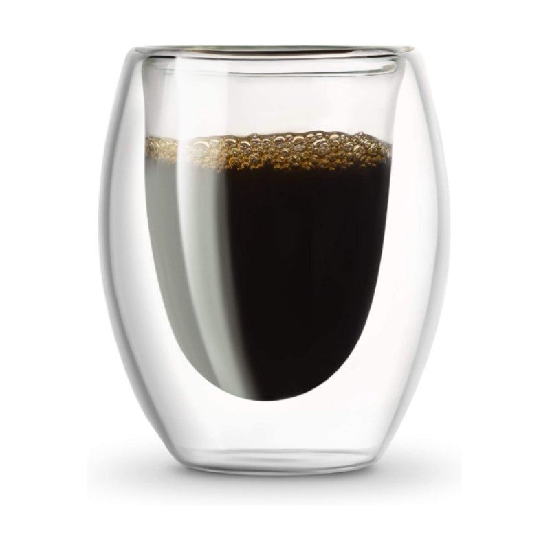 Glass Coffee Mugs 12 OZ - Set of 4 Double Wall Insulated Thermal Cups Drinking Glasses For Tea/ Coffee/ Latte/ Cappucino/ Cafe/