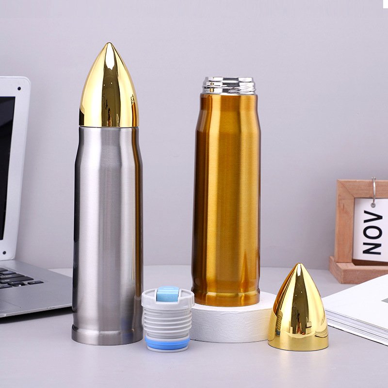 Bullet Shaped Vacuum Flask Thermos Bottle,Vacuum Cup Bullet Shaped Vacuum Stainless Steel Flask_thermo