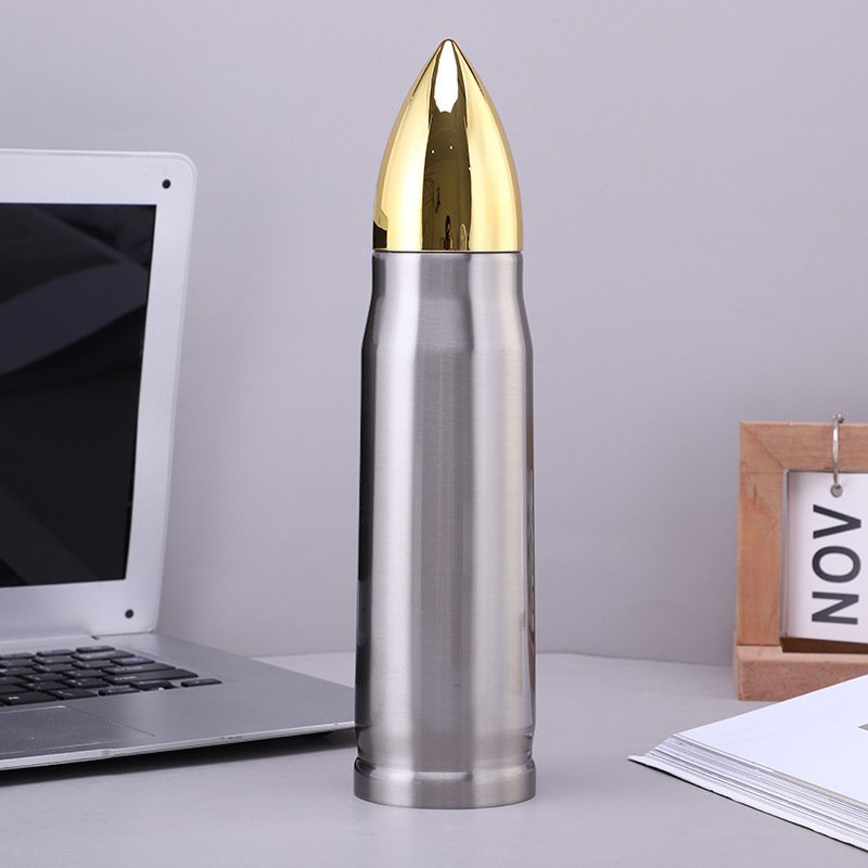 Bullet Shaped Vacuum Flask Thermos Bottle,Vacuum Cup Bullet Shaped Vacuum Stainless Steel Flask_thermo