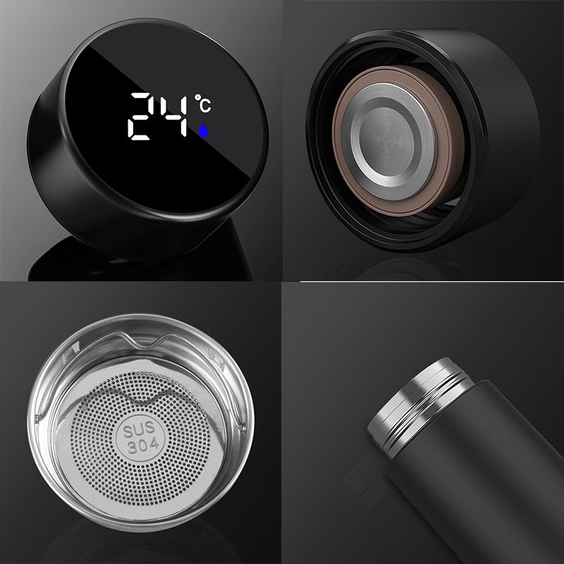 Smart LED Temperature Display Water Bottle Sublimation Stainless Steel Intelligent Vacuum Flask