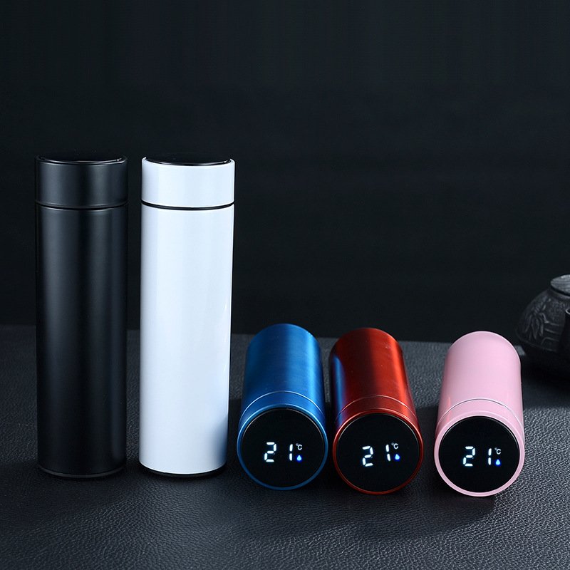 Smart LED Temperature Display Water Bottle Sublimation Stainless Steel Intelligent Vacuum Flask