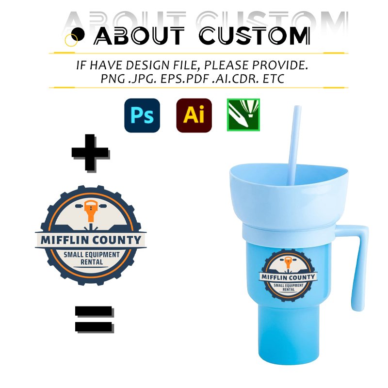 Custom 32oz Silica Gel Stadium Tumbler Drink Cup With Logo Snack Tray Bowl Wholesale Beverage 2 in 1 Popcorn Chips Cola Mug