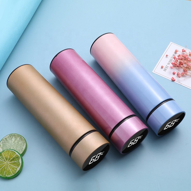Thermal mug 500ml coffee stainless steel thermos vacuum flask with Temperature display