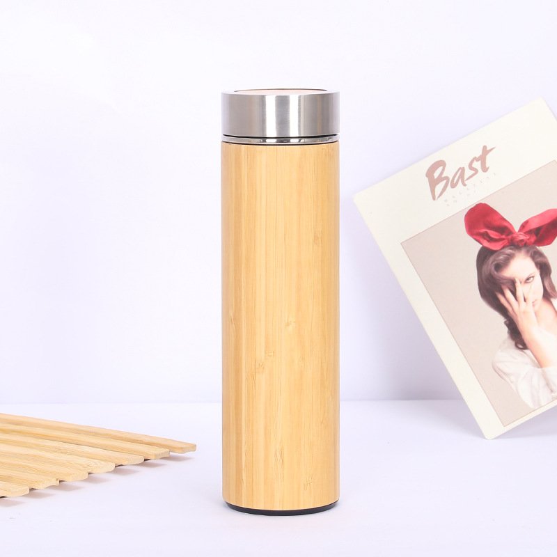 350ml 450ml 500ml bamboo stainless steel thermos water bottle/vacuum flask