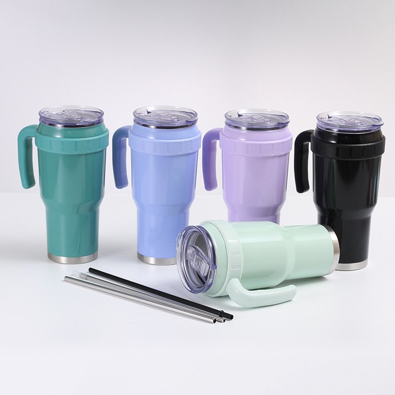 Customized Color Logo 40Oz Double Wall Stainless Steel Tumbler Coffee Mug With Lid Custom Logo Travel Tumbler With Bluetooth