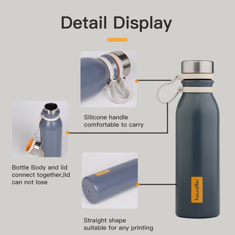 304 Material Custom Logo Eco-friendly Stainless Steel Vacuum Flask Double Wall Insulated Sports Vacuum Flask