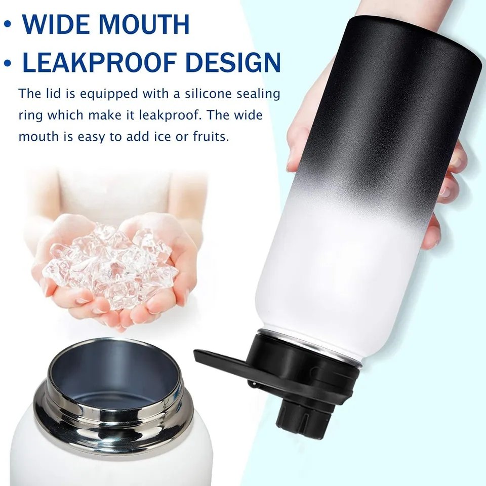 32oz/1000ml LFGB Double Wall Stainless Steel Vacuum Bottle Insulated Flask Sports Bottle