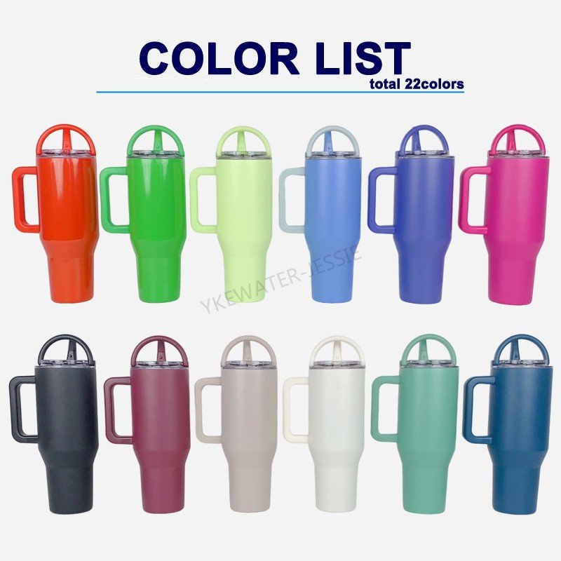 32 oz Traveler Tumbler Stainless Steel Durable Vacuum Insulated Coffee Mug With Circular Flip Straw and Handle