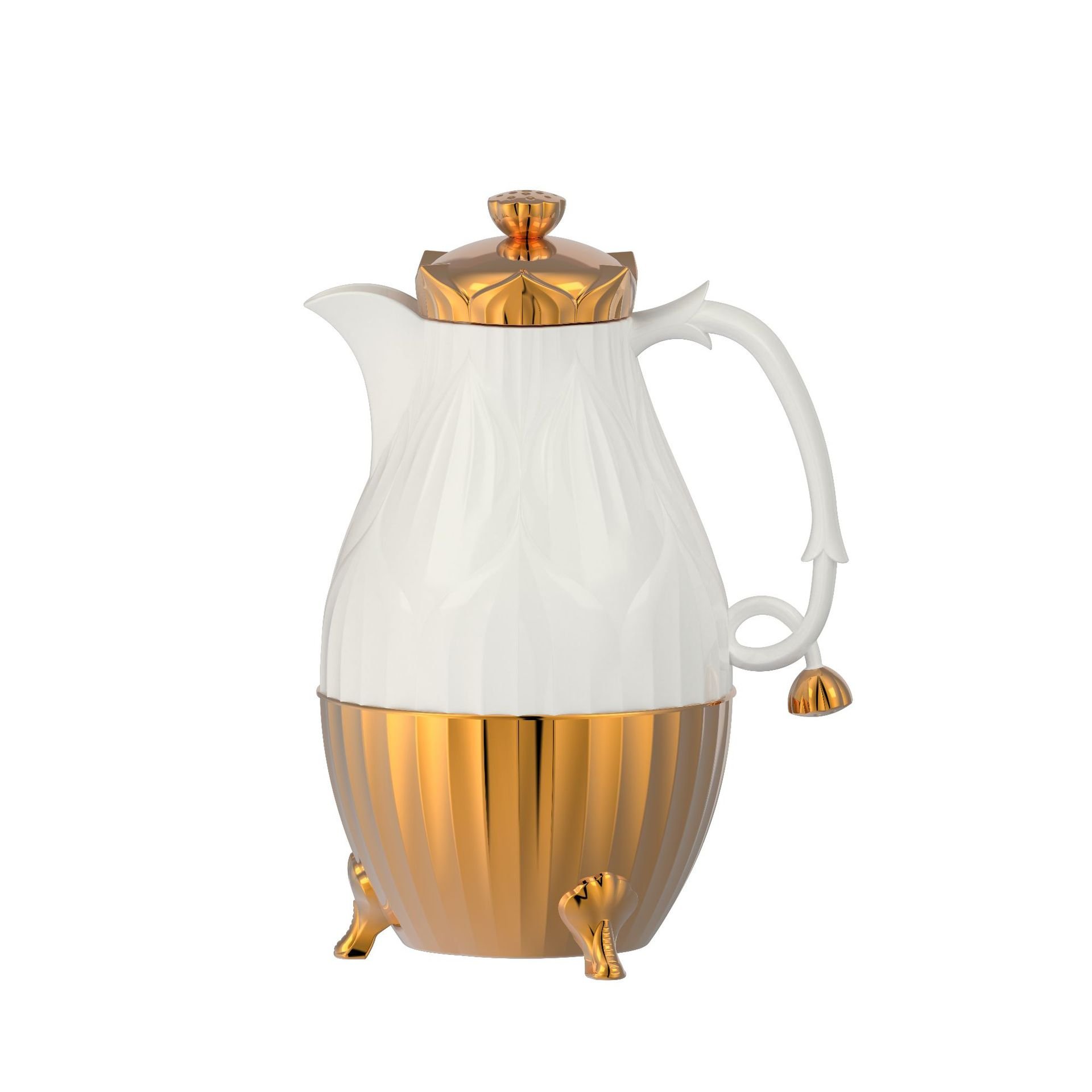 Royal black gold arabian glass liner carefe porcelain cawa cup 1L tea coffee kettle set dallah pot arabic coffee vacuum flasks