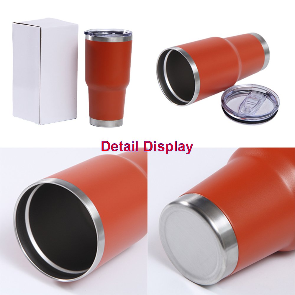 Custom logo matte 30 oz double wall vacuum insulated stainless steel tumblers wholesale cooler tumbler with straw lid mug termos