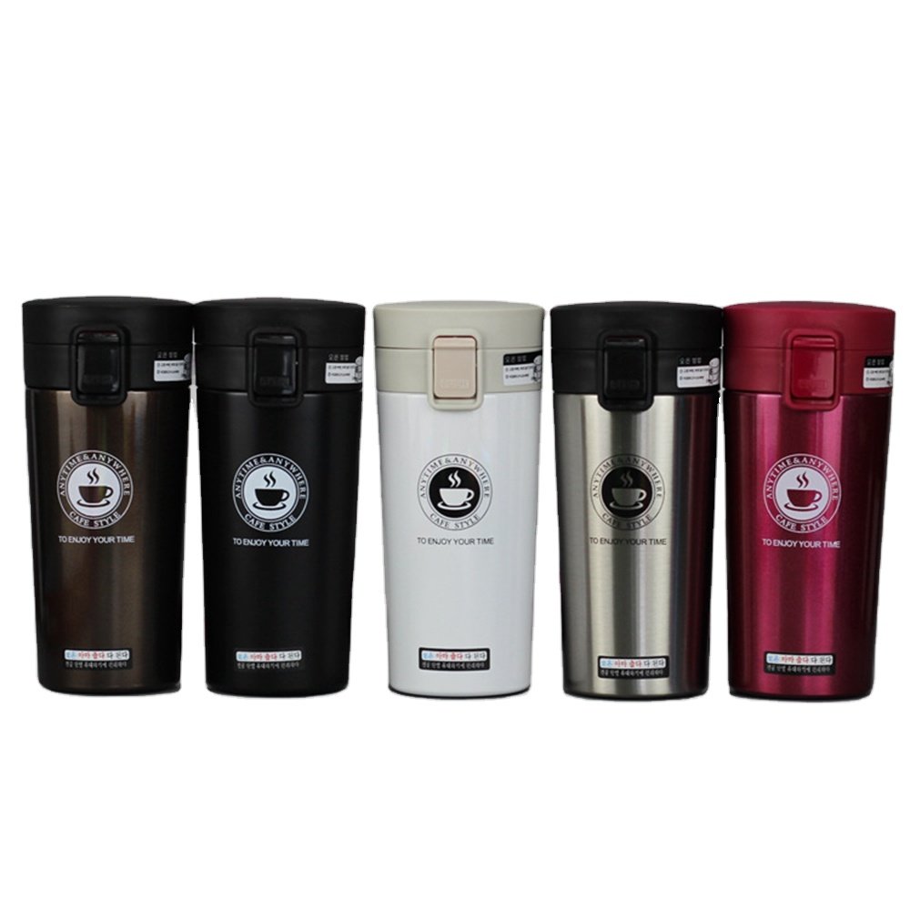 Wholesale Stainless Steel 304 Water Bottle Cafe Mug Double Wall Tumbler Bounce Cup Vacuum Travel Coffee Cup Coffee Thermos