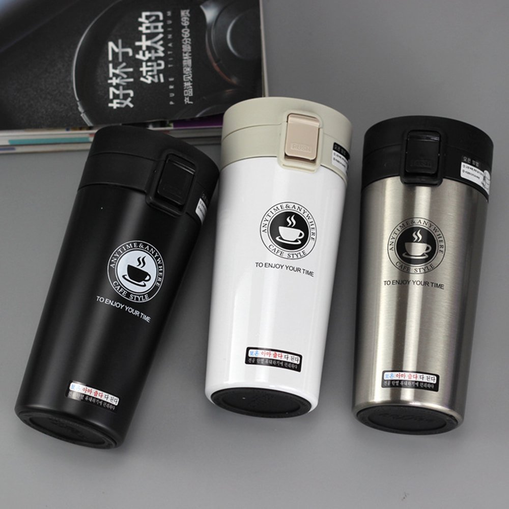 Wholesale Stainless Steel 304 Water Bottle Cafe Mug Double Wall Tumbler Bounce Cup Vacuum Travel Coffee Cup Coffee Thermos