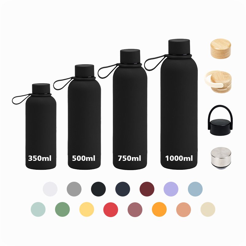 New arrived soft vacuum flask travel tumbler 350ml stainless steel double wall sport water bottle with customized logo