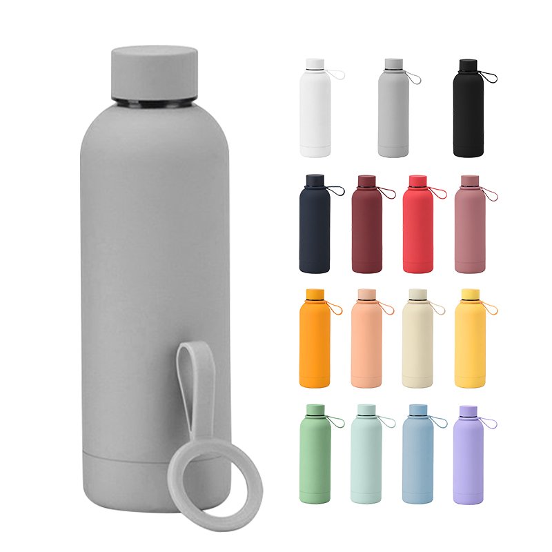 New arrived soft vacuum flask travel tumbler 350ml stainless steel double wall sport water bottle with customized logo