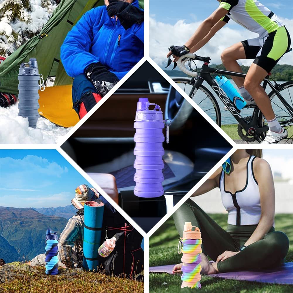 Travel Outdoors Portable Water Drinking Tea Cups Silicone PP Folding Cup Collapsible Mug with Outdoor Sports