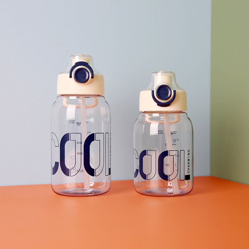 Children'S Water Bottle Sling 720Ml Plastic Water Bottle With Double Bullet Cover
