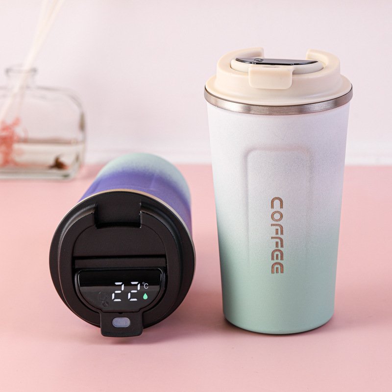 ember led temperature display control smart coffee cup stainless steel 304 double-wall vacuum flask water cup
