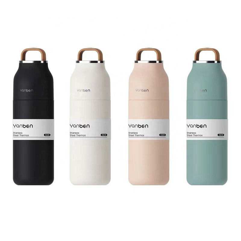 Amazon New 350ml Brand Platinum Stainless Steel Travel Vacuum Flask Insulated Water Bottles With Handle