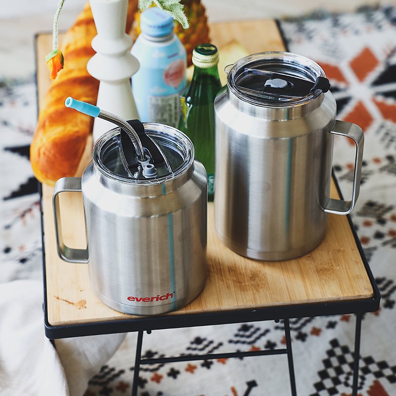 2024 new odm 30oz 40oz 50oz double wall stainless steel insulated vacuum flask fitness beer water bottle with handle