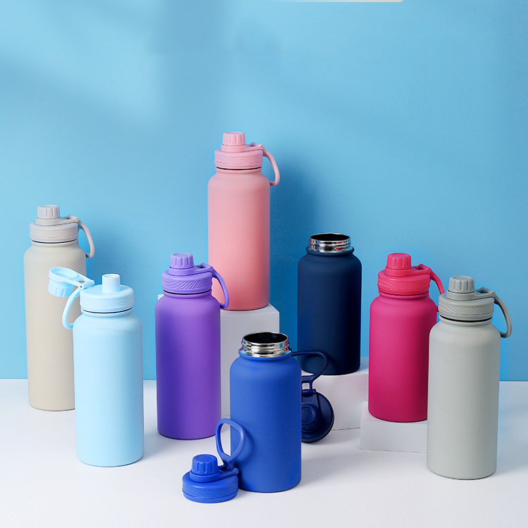 Hot Selling 650ml 800ml 1150ml Fashion Portable Outdoor Sport Thermos Vacuum Flask Stainless Steel Matte Frosted Water Bottle