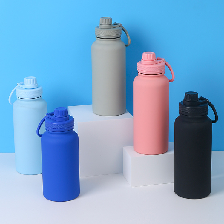 Hot Selling 650ml 800ml 1150ml Fashion Portable Outdoor Sport Thermos Vacuum Flask Stainless Steel Matte Frosted Water Bottle