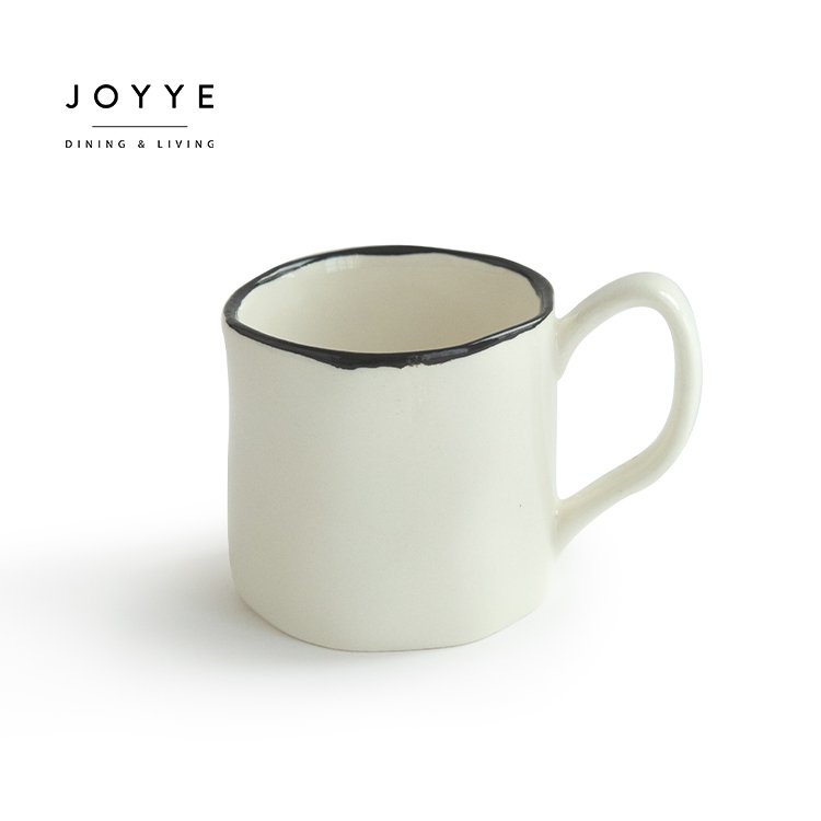 Joyye 200ml / 7oz ceramic cup plain white tea mug no handle porcelain cups