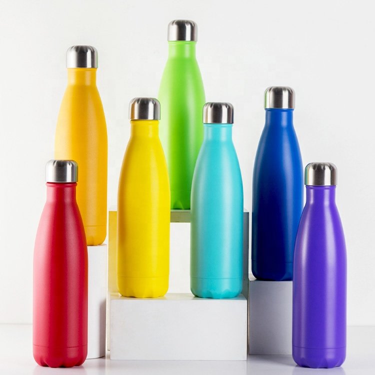 Wholesale hot sell 500ml High quality BPA free vacuum insulated rubber coating stainless steel water bottle double wall