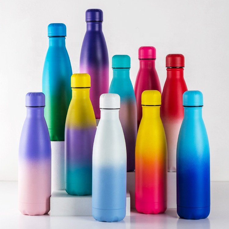 Wholesale hot sell 500ml High quality BPA free vacuum insulated rubber coating stainless steel water bottle double wall