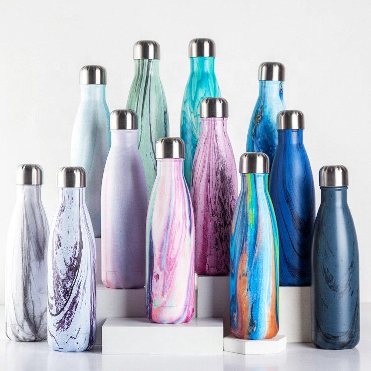 Wholesale hot sell 500ml High quality BPA free vacuum insulated rubber coating stainless steel water bottle double wall