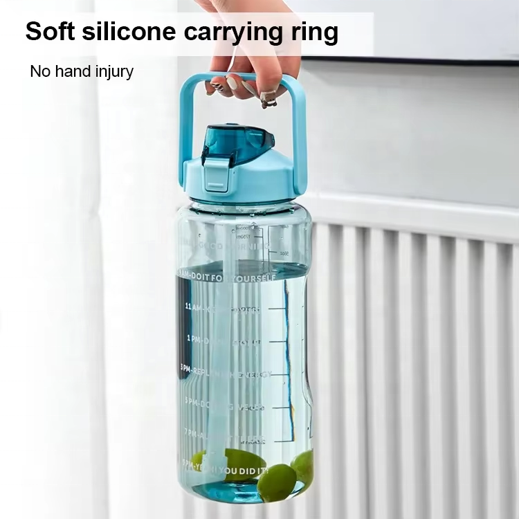 Wholesale Portable Kids Adult 2 Liter Plastic Motivational Sport Water Bottles Drink Water Bottles